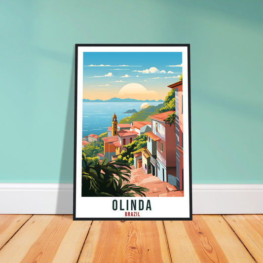 Olinda Travel Print Wall Art Olinda Brazil Wall Hanging Artwork Olinda Art Gifts Olinda Travel Poster Brazil Home Decor Art Lovers Gift