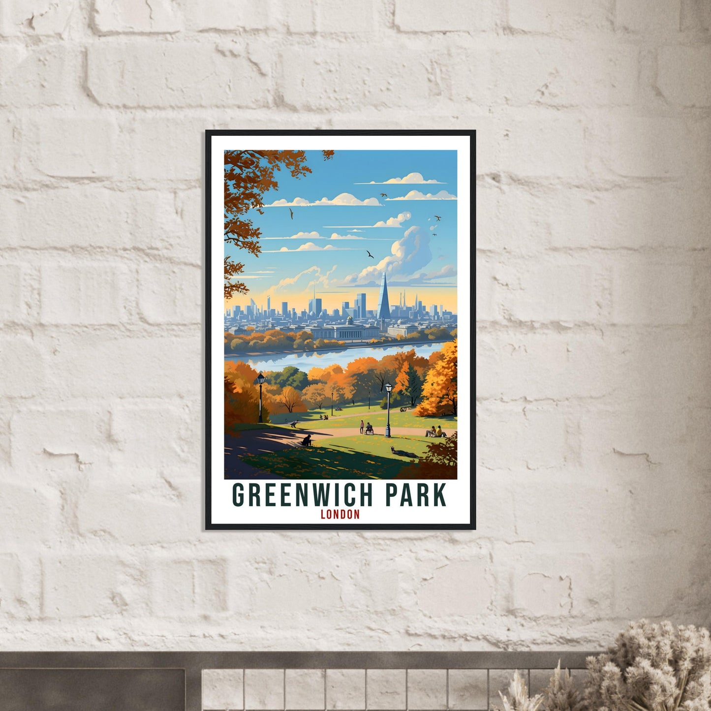 Greenwich Park London Travel Print English Wall Art Wall Hanging Travel Art Gift Greenwich Travel Poster London City Artwork Art Lover Gift