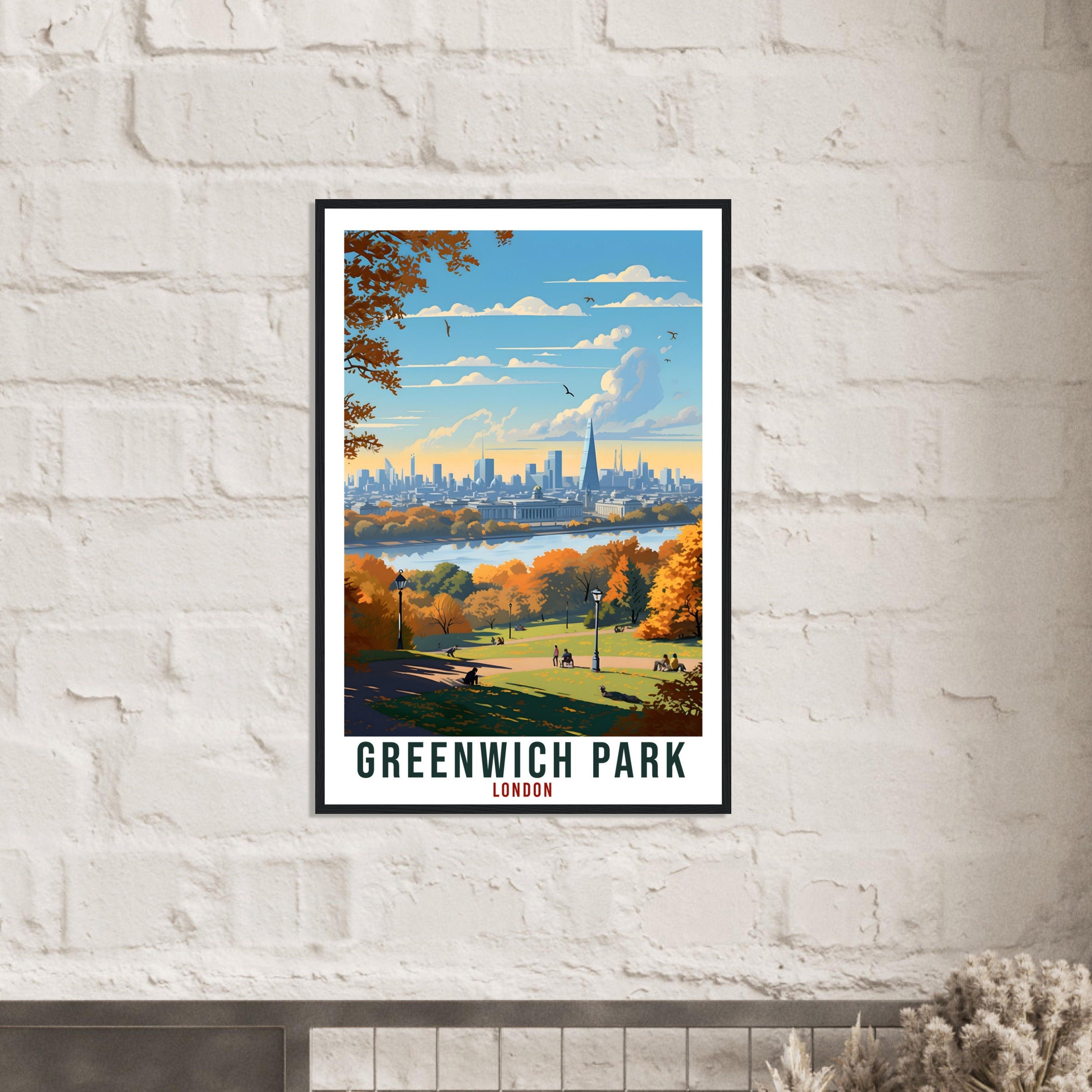 Greenwich Park London Travel Print English Wall Art Wall Hanging Travel Art Gift Greenwich Travel Poster London City Artwork Art Lover Gift