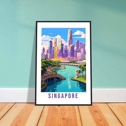 Singapore Travel Print Wall Art Marina Bay Sands Wall Hanging Home Decoration Singapore Gift Art Lovers Wall Art Singapore Vacation Print