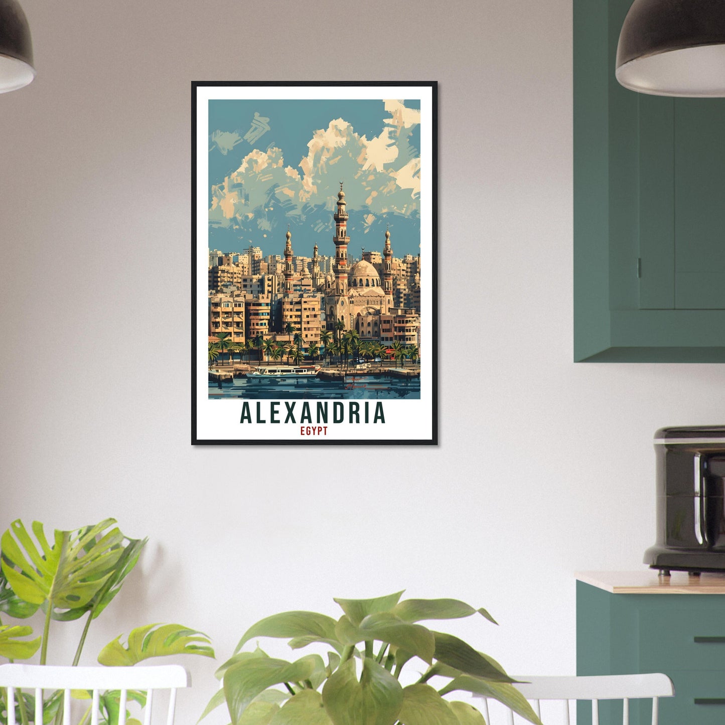 Alexandria Egypt Travel Print Wall Art Wall Hanging Home Décor Alexandria Gift Art Lovers Egypt Artwork Gift Print African Landmark Poster