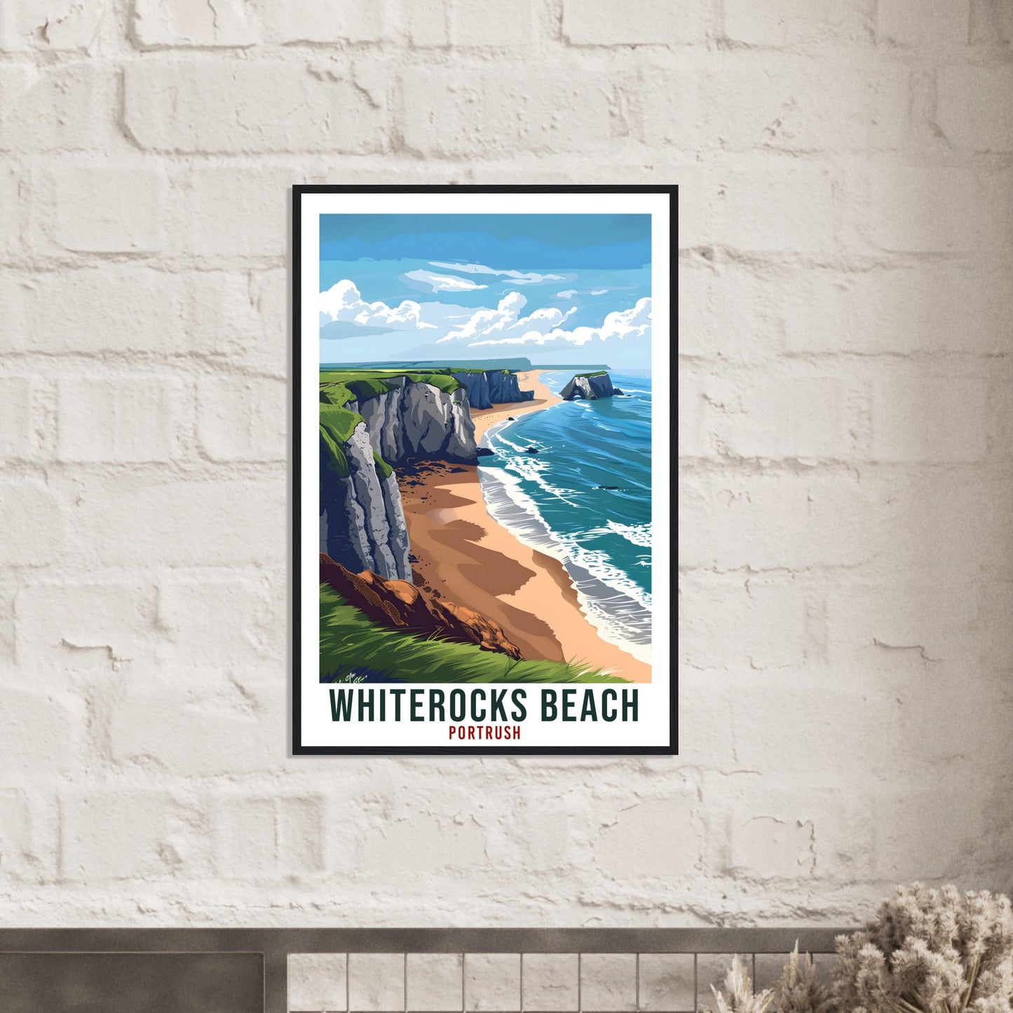 Whiterocks Beach Travel Print Portrush Wall Art Wall Hanging Décor Whiterocks Beach Gift Art Lovers Gift Artwork Portrush Travel Poster