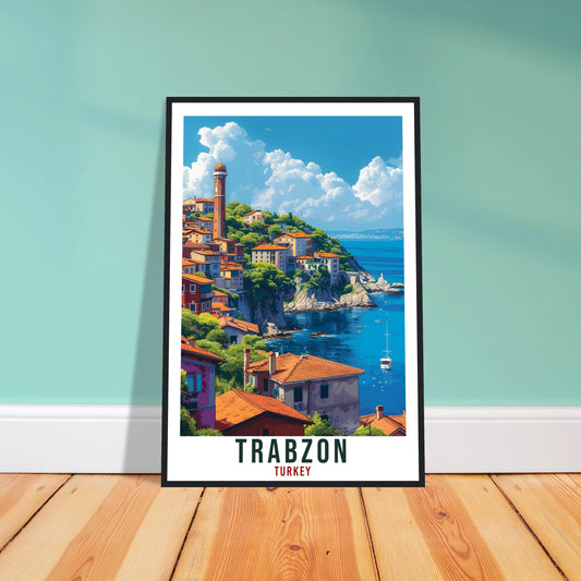 Trabzon Travel Print Turkey Home Decoration Trabzon Turkish City Wall Art Gift Wall Hanging Art Lover Turkey Artwork Trabzon Travel Poster