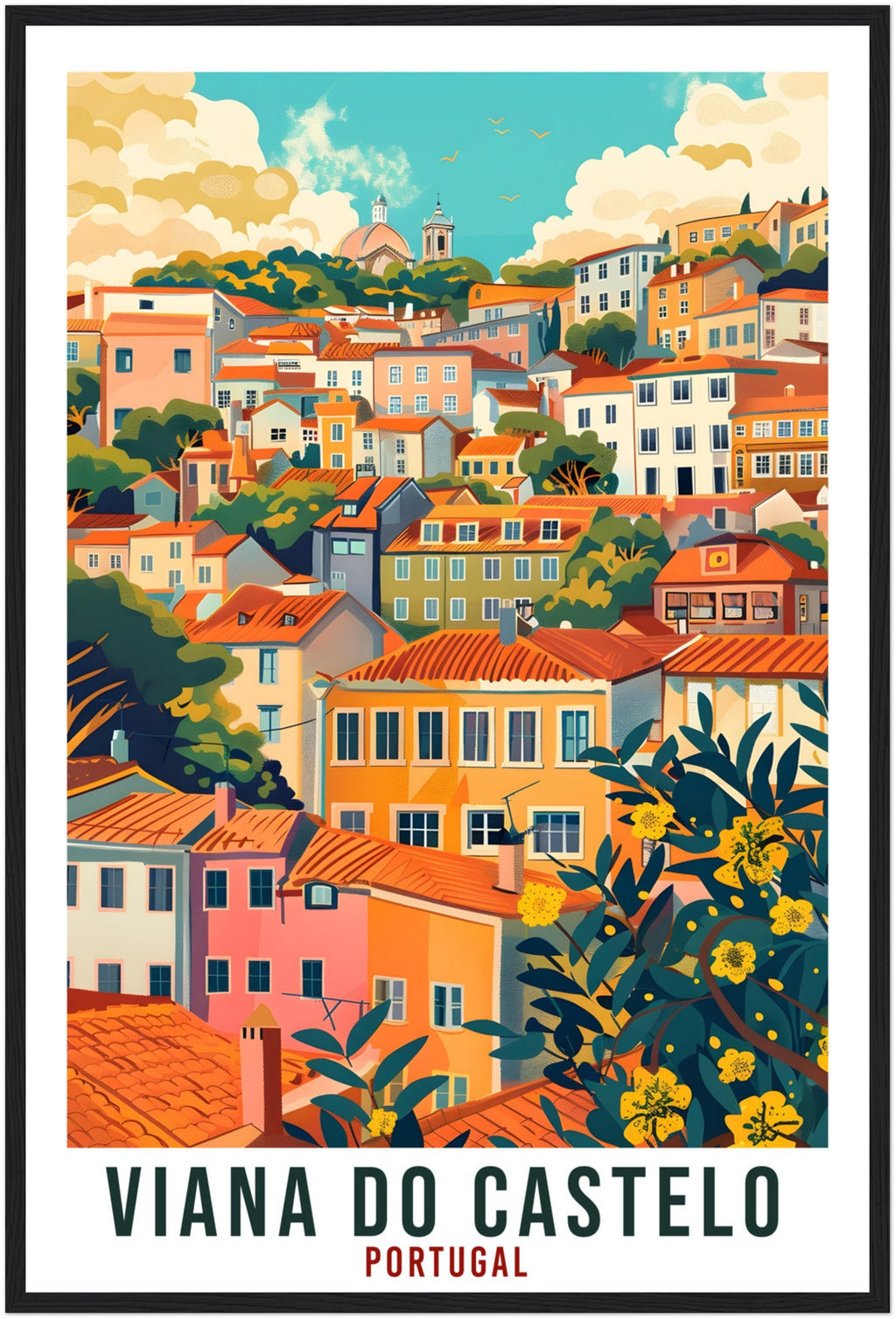 Viana Do Castelo Travel Print Portugal Wall Art Wall Hanging Home Décor Viana Do Castelo Gift Portugal Artwork Gift Portugal Travel Poster