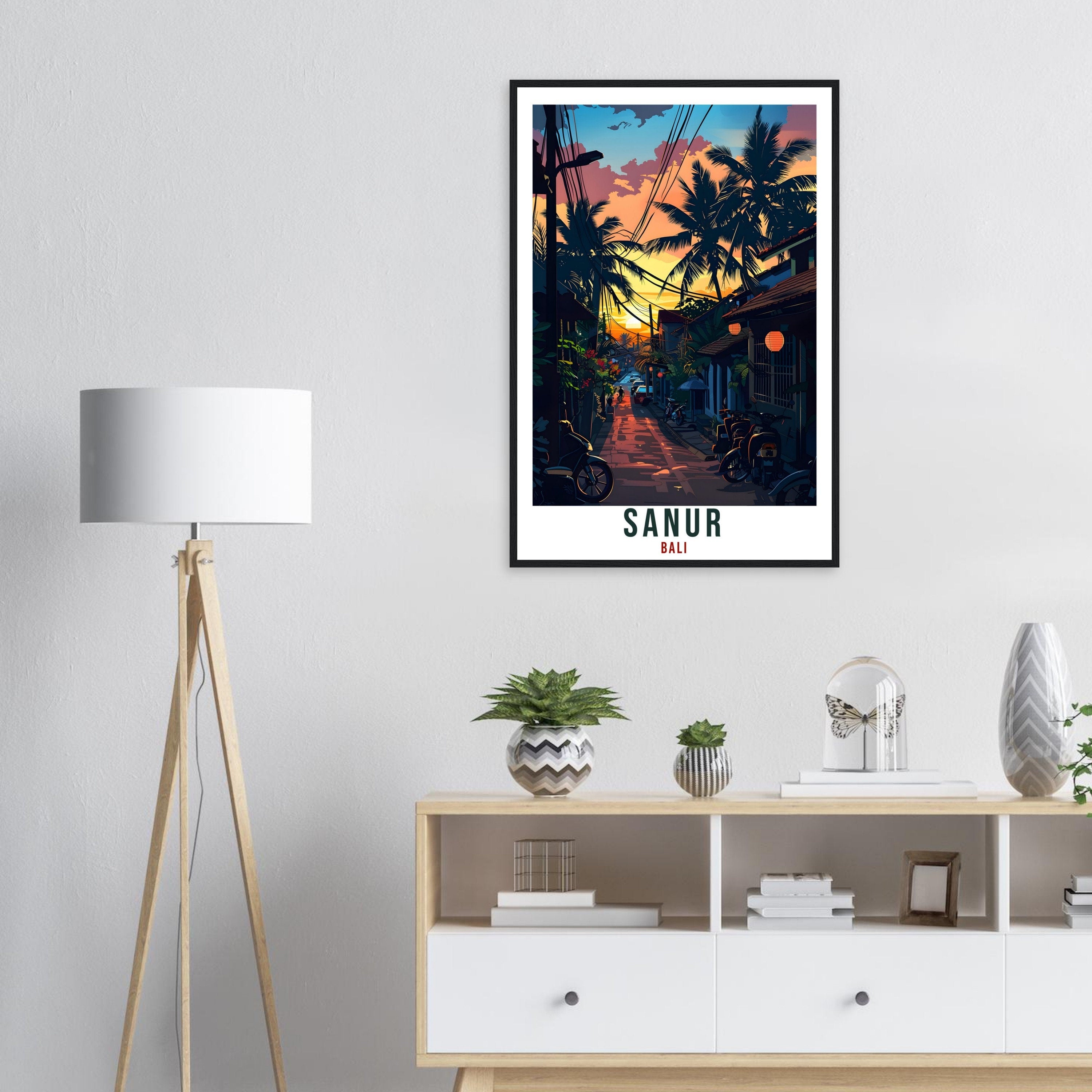 Sanur Bali Travel Print Bali Wall Art Wall Hanging Home Décor Sanur Gift Landmark Artwork Travel Art Lovers Indonesia Sanur Travel Poster