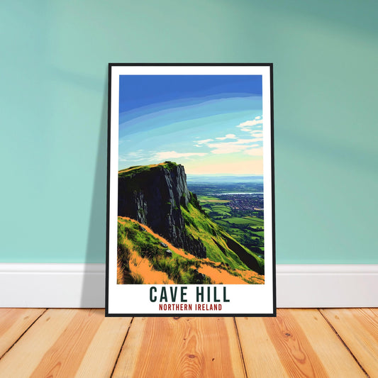 Cave Hill Travel Print Northern Ireland Home Decor Cave Hill Wall Art Gift Wall Hanging Art Lover Cave Hill Irish Artwork Travel Poster NI