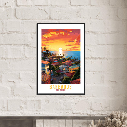 Barbados Travel Print Wall Art Barbados Sunset Wall Hanging Home Décor Caribbean Gift Art Lovers Bridgetown Travel Poster Barbados Print