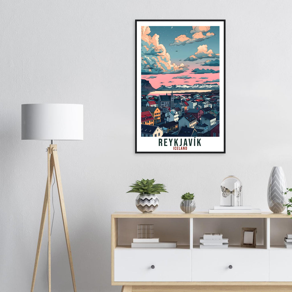 Reykjavík Iceland Travel Print Wall Art Wall Hanging Home Décor Reykjavík City Gift Travel Art Iceland Artwork Landscape Travel Poster