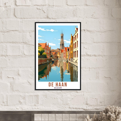 De Haan Travel Print Wall Art De Haan Belgium Home Décor Artwork Wall Hanging De Haan Art Gifts De Haan Belgian Travel Poster Art Lover Gift