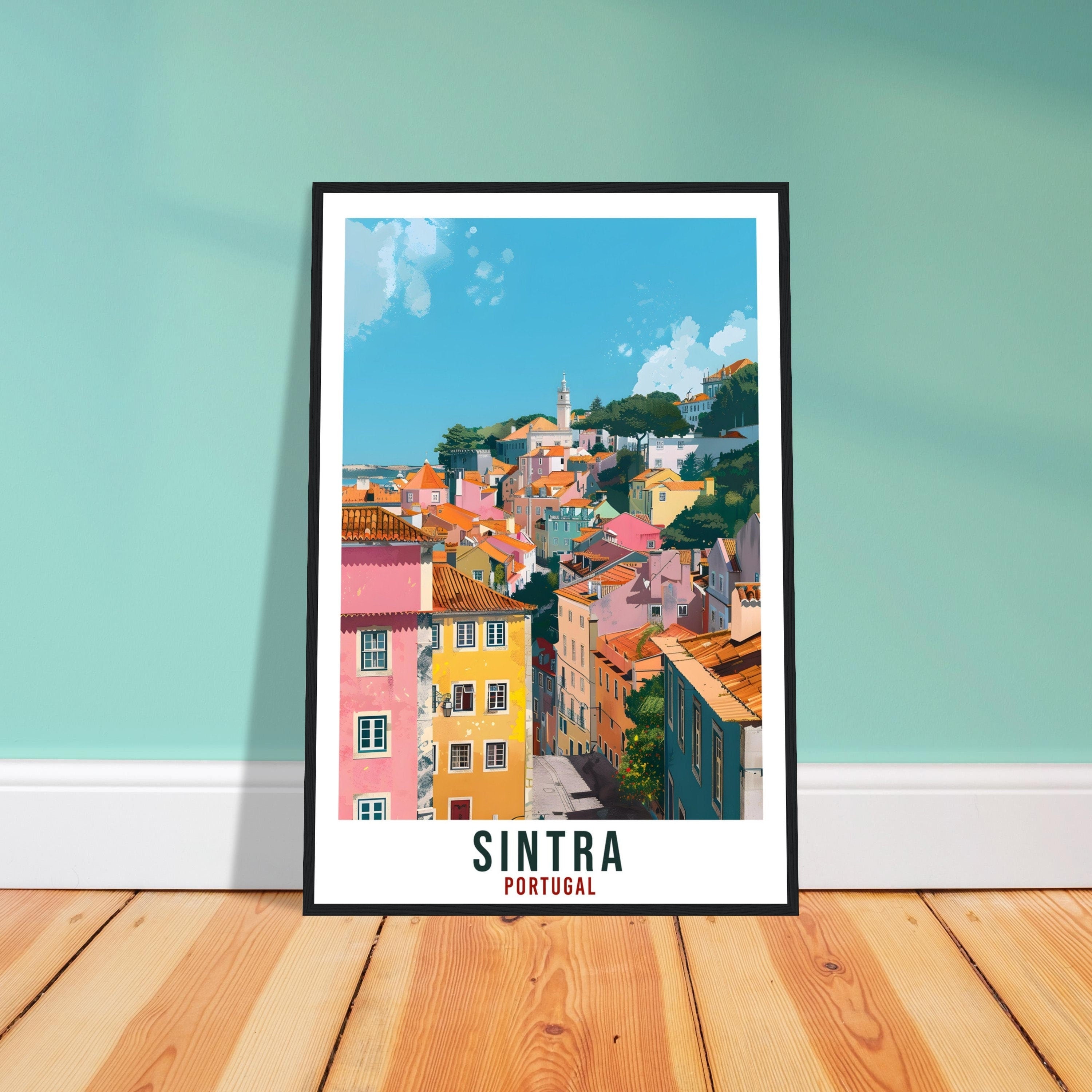 Sintra Travel Print Portugal Wall Art Wall Hanging Home Décor Sintra Gift Portugal Landmark Artwork Gift Portugal Sintra Travel Poster Gift