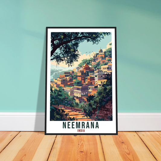 Neemrana Travel Print India Home Decoration Wall Art Gift Wall Hanging Art Lover Indian Artwork India Neemrana Travel Poster Cityscape Print