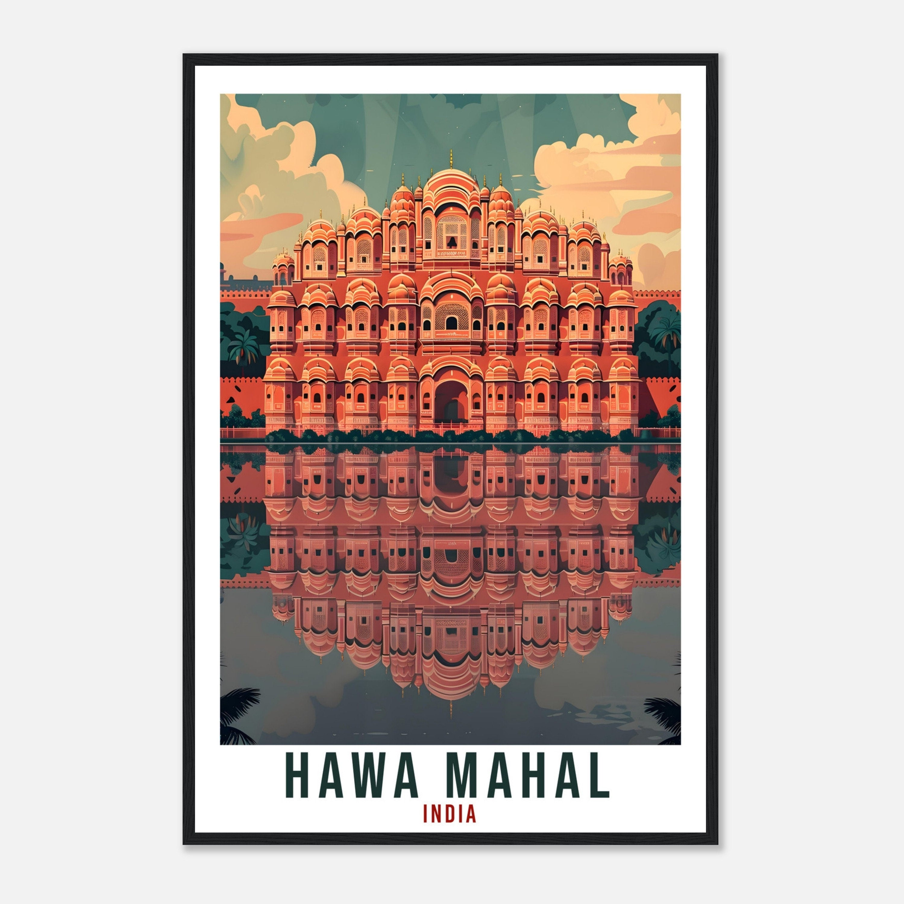 Hawa Mahal Travel Print India Home Decoration Wall Art Gift Wall Hanging Art Lover Indian Artwork India Hawa Mahal Travel Poster Print