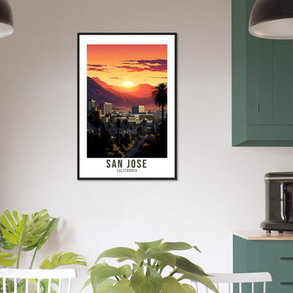 San Jose Travel Print San Jose California Wall Art San Jose Travel Poster Home Decor San Jose Art Lovers California Gift San Jose Travel Art
