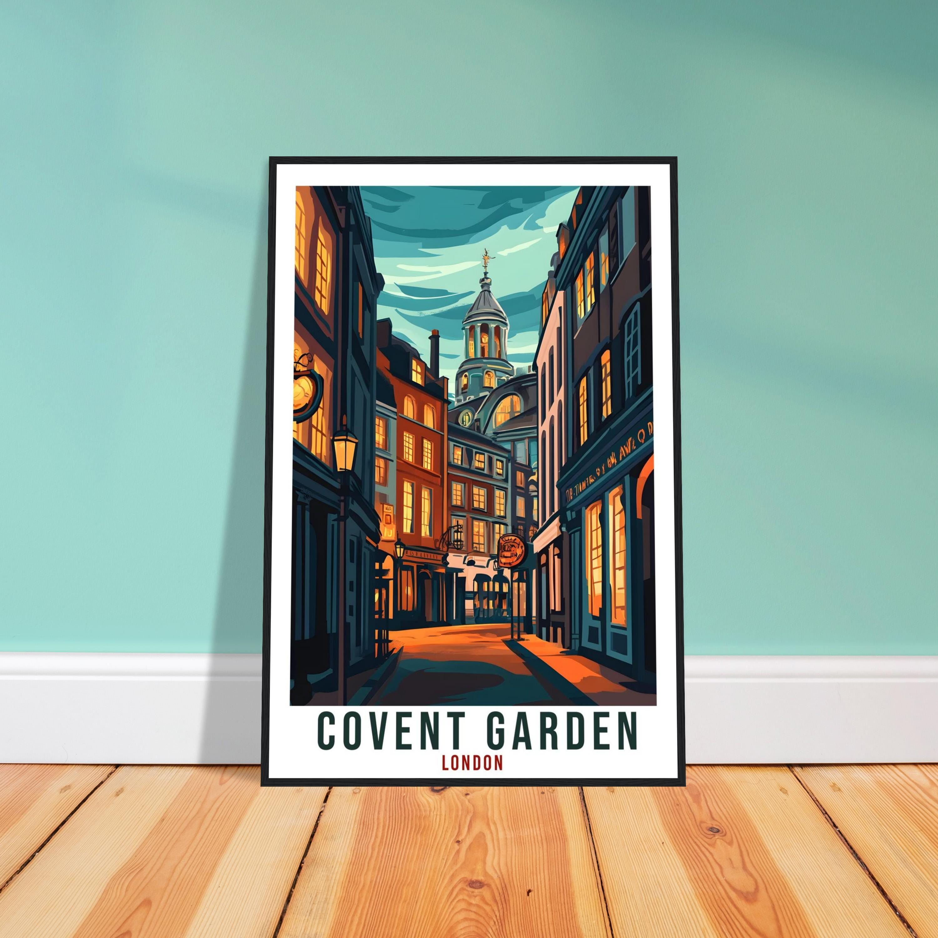 Covent Garden London Travel Print England Decor London Wall Art Gift Wall Hanging Art Lover London England Republic Artwork Travel Poster UK
