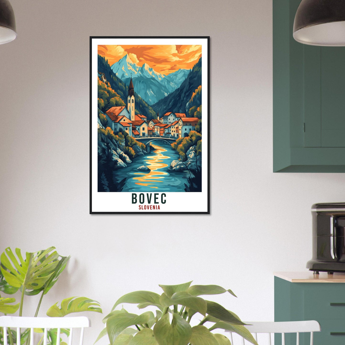 Bovec Travel Print Slovenia Home Decor Bovec Wall Art Gift Wall Hanging Art Lover Bovec Slovenia Artwork Travel Poster Slovenia Travel Art
