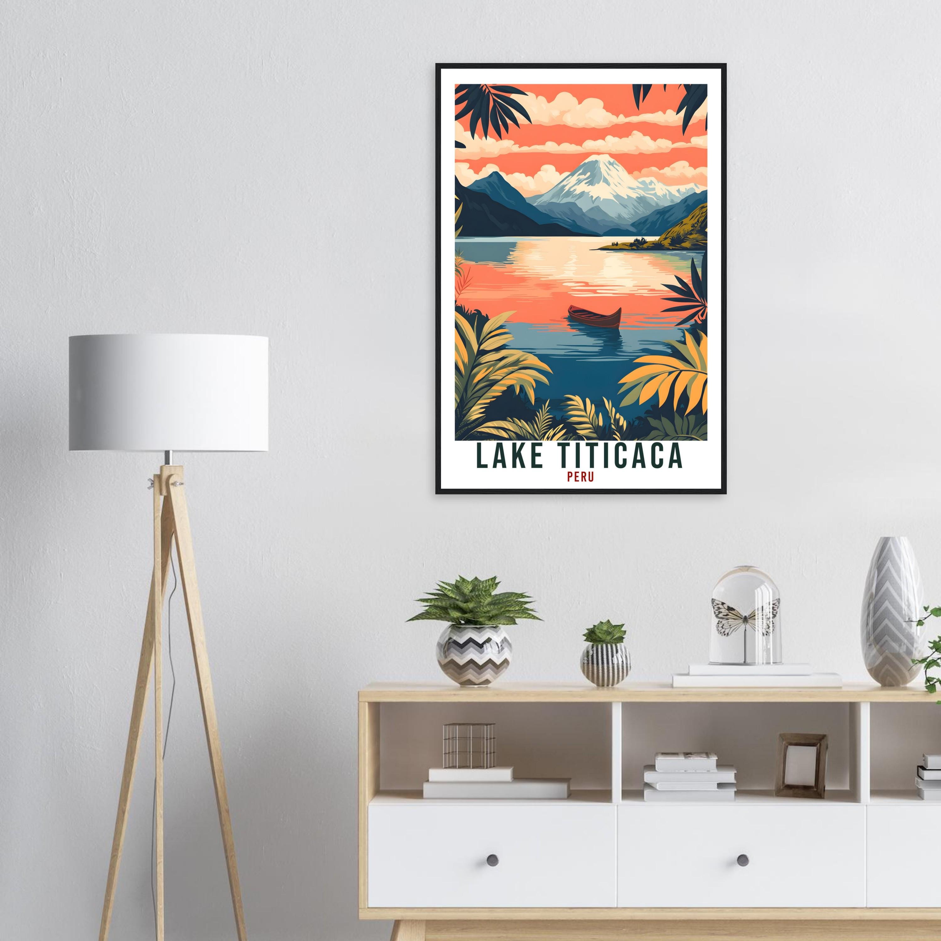 Lake Titicaca Travel Print Peru Home Decor Wall Art Gift Wall Hanging Art Lover Lake Titicaca Peruvian Artwork Travel Poster Travel Art