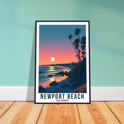Newport Beach Travel Print California Home Decor US City Wall Art Gift Wall Hanging Art Lover Newport Beach Artwork California Travel Poster