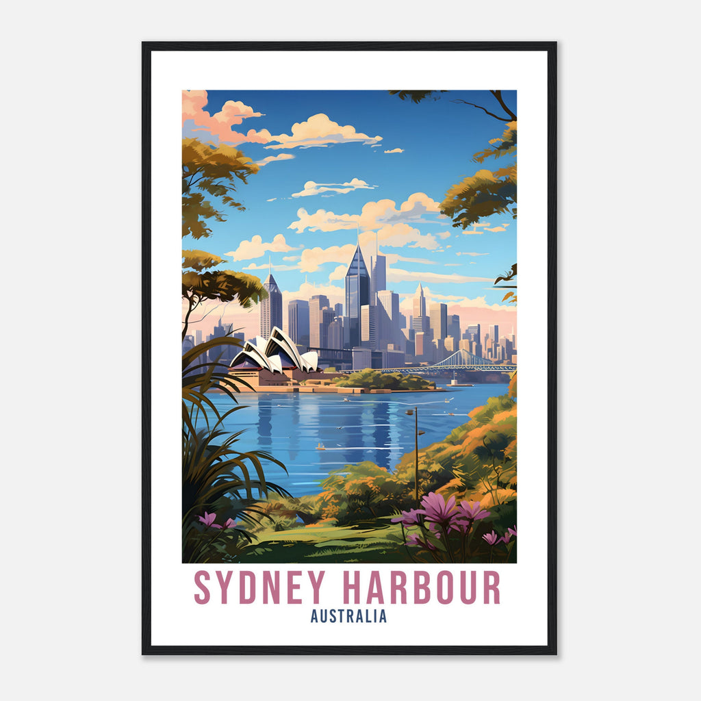 Sydney Harbour Travel Print Wall Art Sydney Australia Wall Hanging Home Décor Sydney Art Gift Australian Art Lover Sydney Travel Poster Art