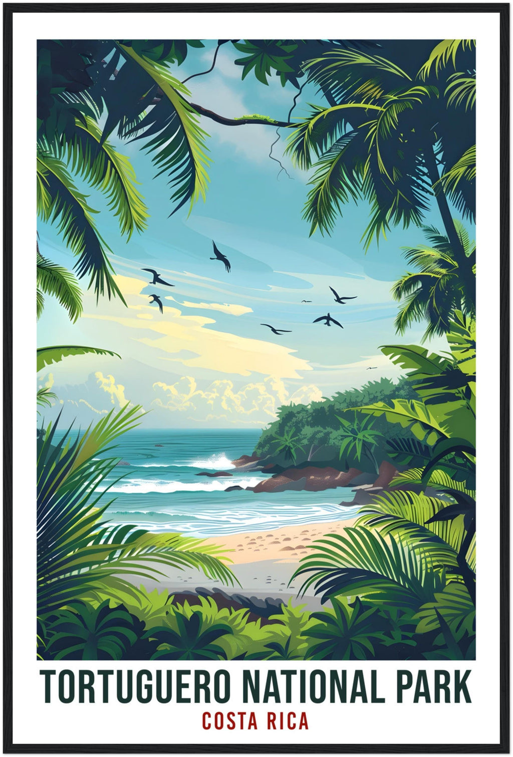 Tortuguero National Park Costa Rica Travel Print Wall Art Wall Hanging Home Décor Tortuguero Artwork Travel Art Costa Rica Travel Poster