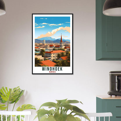 Windhoek Namibia Travel Print Wall Art Wall Hanging Home Décor Windhoek Gift Art Lovers Namibia Artwork Gift Print African Landmark Poster