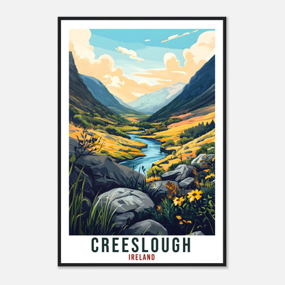 Creeslough Travel Print Ireland Home Decor Wall Art Gift Wall Hanging Art Lover Creeslough Irish Artwork Travel Poster Ireland Travel Art