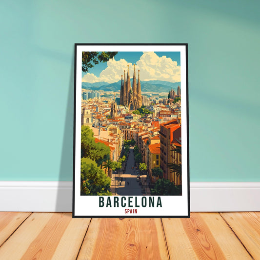 Barcelona Travel Print Spain Home Decor Barcelona Wall Art Gift Wall Hanging Art Lover Barcelona Spain Artwork Travel Poster Travel Artwork