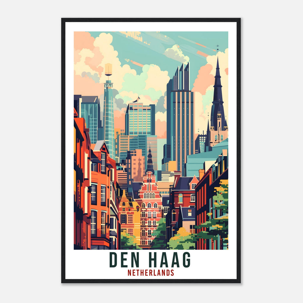 Den Haag Travel Print Holland Wall Art Wall Hanging Home Décor Den Haag Gift Art Lover Gift Dutch Artwork Gift The Netherlands Travel Poster