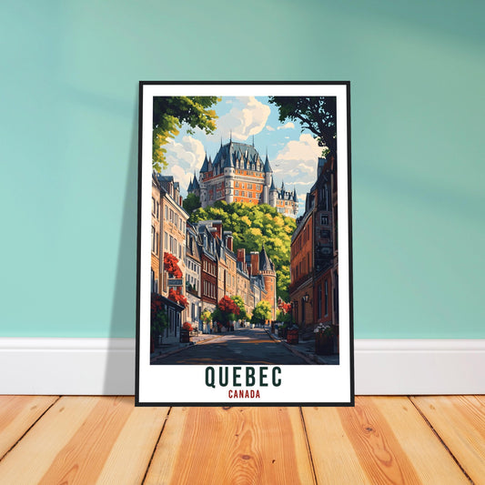 Quebec City Travel Print Canada Home Decor Quebec Wall Art Gift Wall Hanging Art Lover Quebec Canadian Artwork Travel Poster Canada Artwork