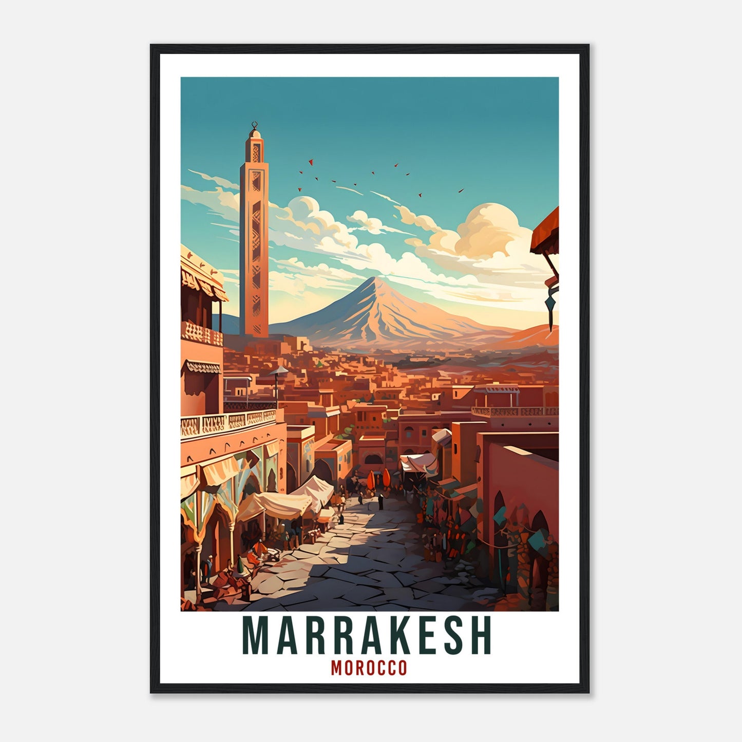 Marrakesh Morocco Travel Print Wall Art Wall Hanging Home Décor Marrakesh Gift Art Lovers Morocco Artwork Gift Print African Landmark Poster