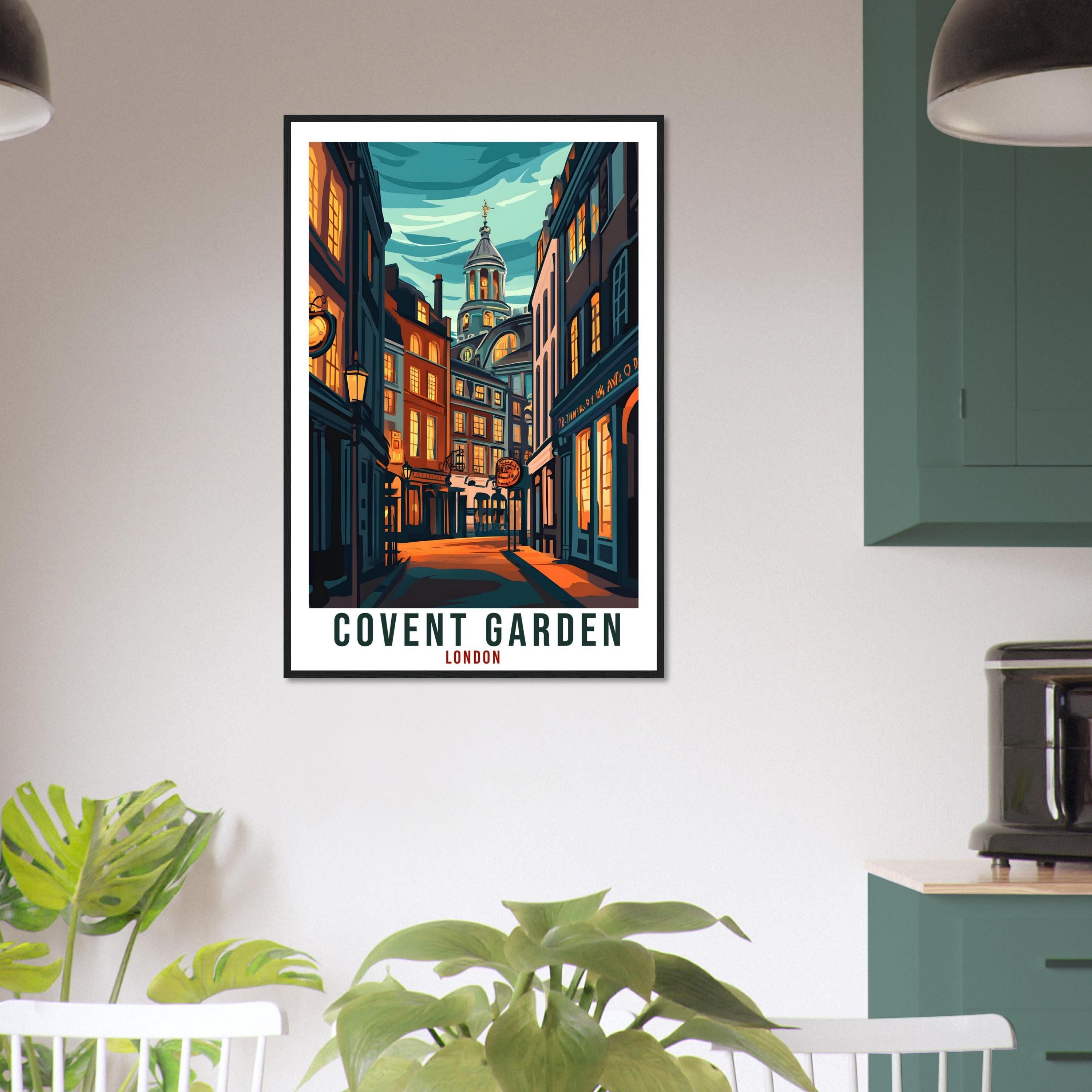 Covent Garden London Travel Print England Decor London Wall Art Gift Wall Hanging Art Lover London England Republic Artwork Travel Poster UK