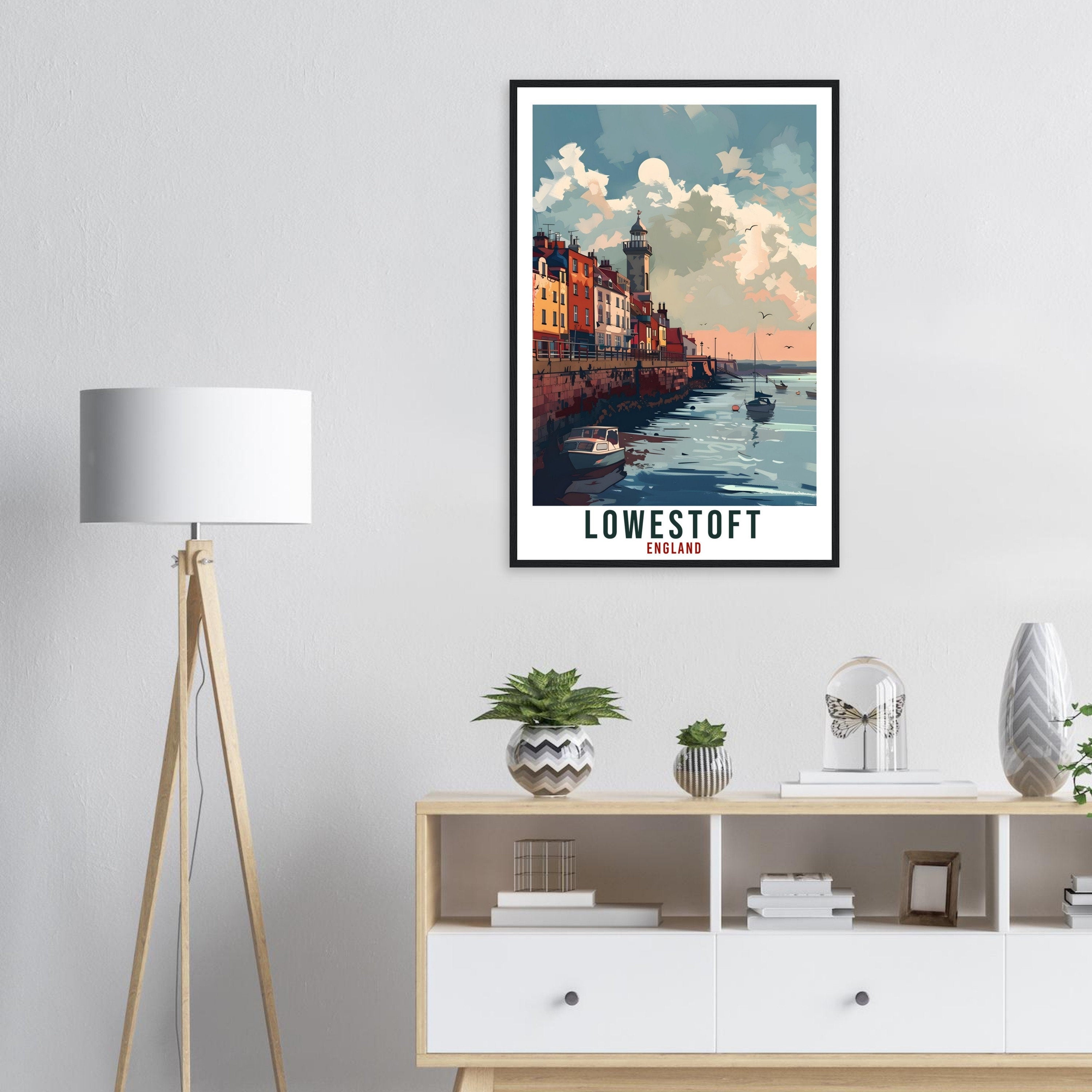 Lowestoft Travel Print Wall Art Wall Hanging Home Living Décor Lowestoft Gift Art Lovers Gift UK Artwork Gift Print England Travel Poster