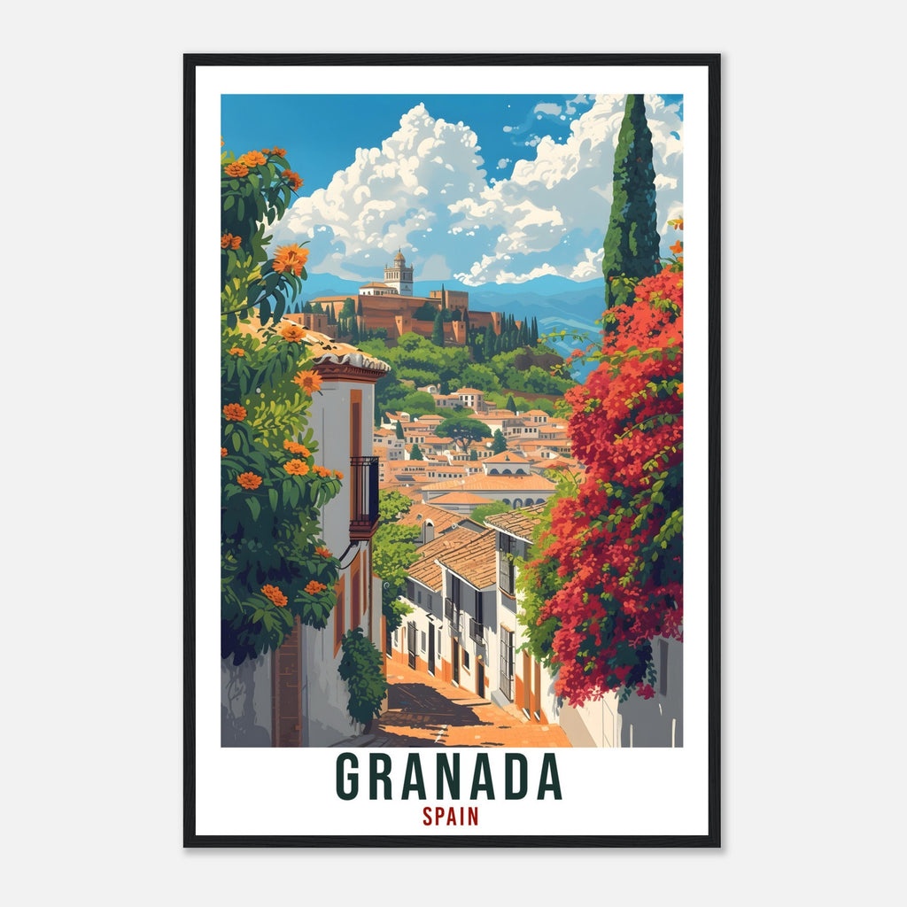 Granada Travel Print Spain Home Decoration Granada Spanish City Wall Art Gift Wall Hanging Art Lover Spain Artwork Granada Travel Poster