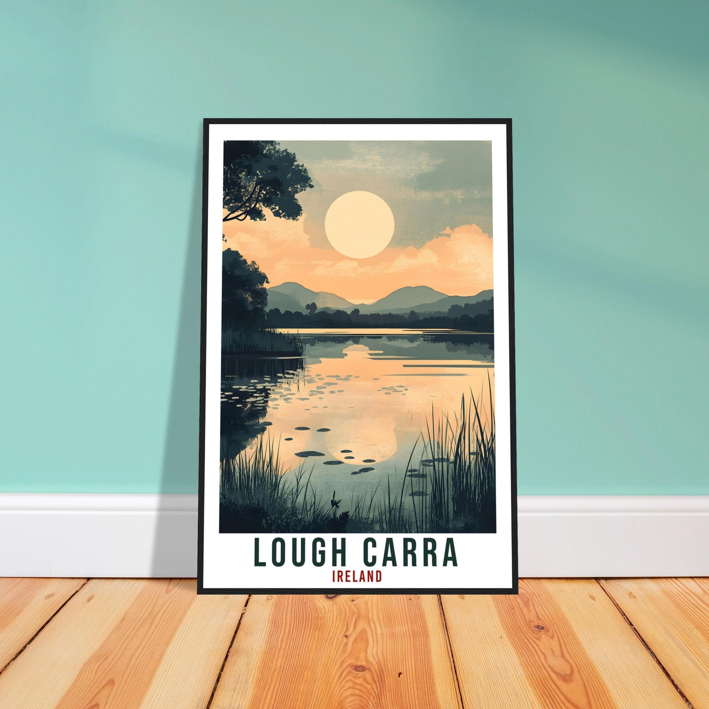 Lough Carra Travel Print Ireland Home Decor Lough Carra Wall Art Gift Wall Hanging Art Lover Mayo Irish Artwork Travel Poster Ireland Travel