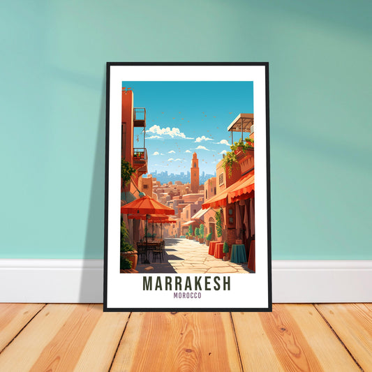 Marrakesh Travel Print Morocco Home Decor Marrakesh Wall Hanging Marrakesh Artwork Gift Marrakesh Travel Poster Moroccan Artwork African Art