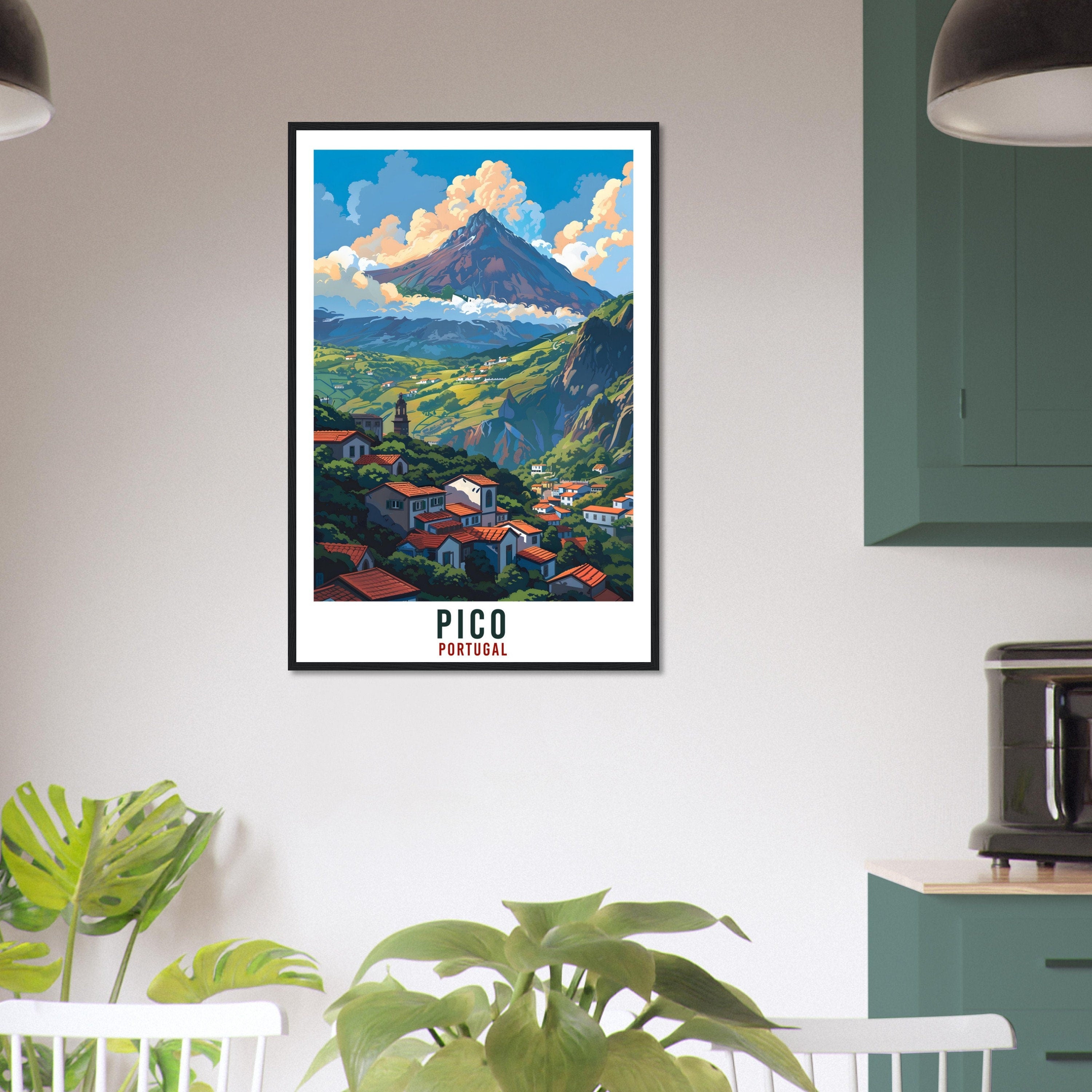 Pico Island Travel Print Home Decoration Wall Art Gift Wall Hanging Lover Pico Island Portugal Artwork Portugal Travel Poster Holiday Print