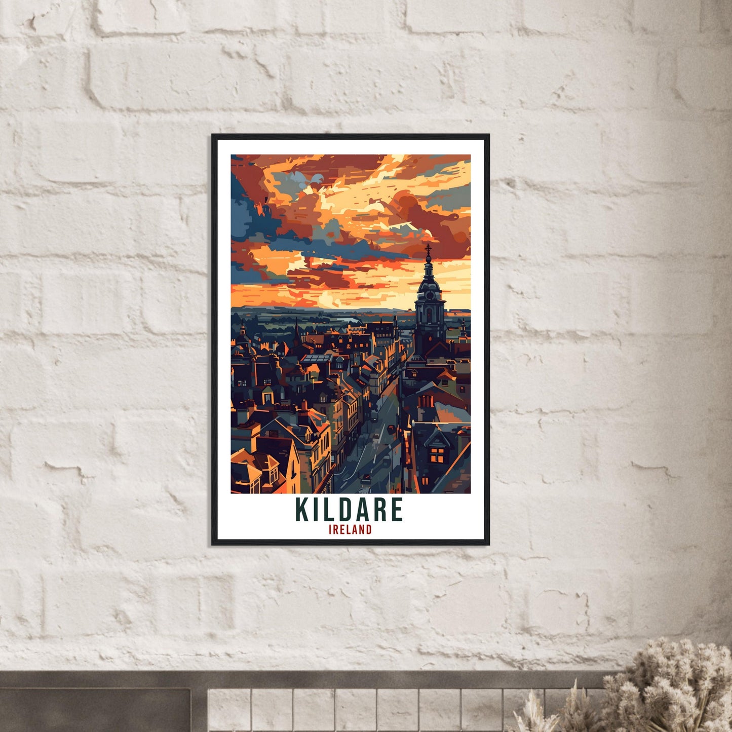Kildare Travel Print Ireland Wall Art Wall Hanging Home Living Décor Kildare Gift Art Lovers Gift Irish Artwork Gift Ireland Travel Poster