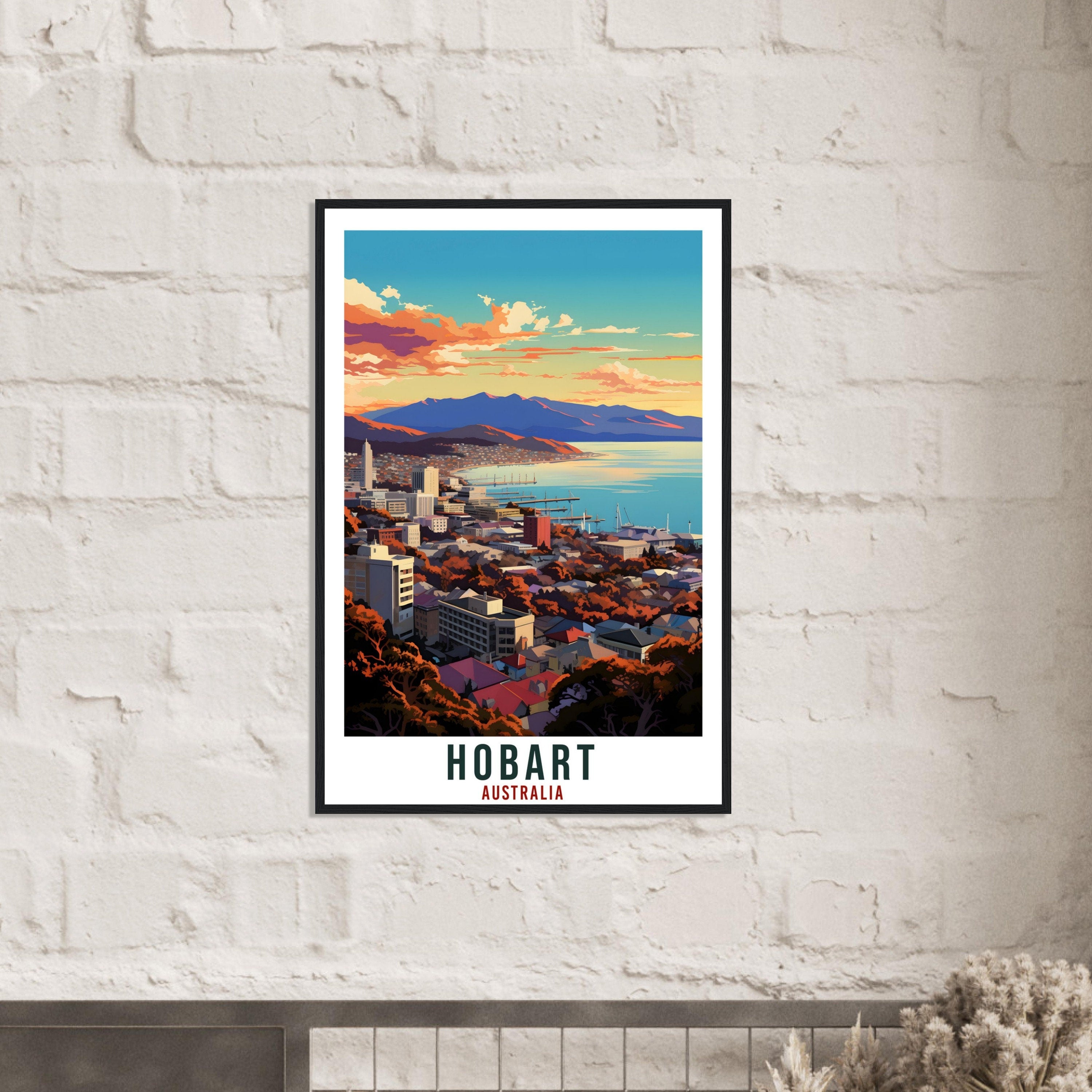 Hobart Travel Poster Wall Art Hobart Australia Home Décor Artwork Wall Hanging Hobart Art Gift Hobart Travel Print Australian Art Lover Gift