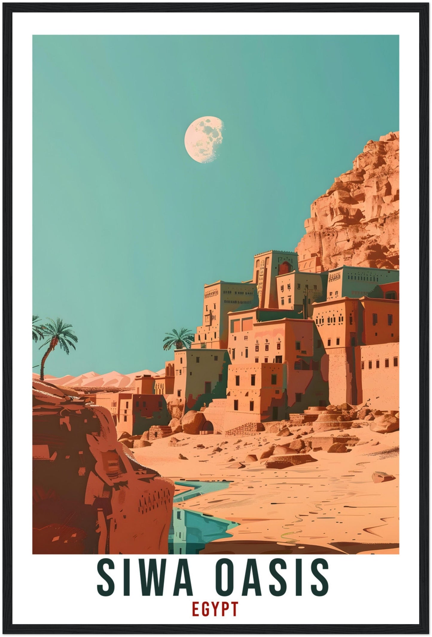 Siwa Oasis Egypt Travel Print Wall Art Wall Hanging Home Décor Siwa Oasis Gift Art Lovers Egypt Artwork Gift Print African Landmark Poster