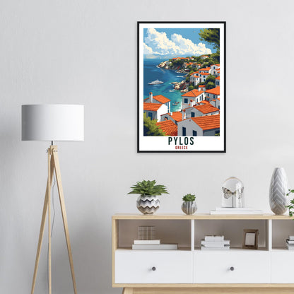 Pylos Travel Print Greece Home Decoration Pylos Greek City Wall Art Gift Wall Hanging Art Lover Greece Artwork Pylos Gift Travel Poster