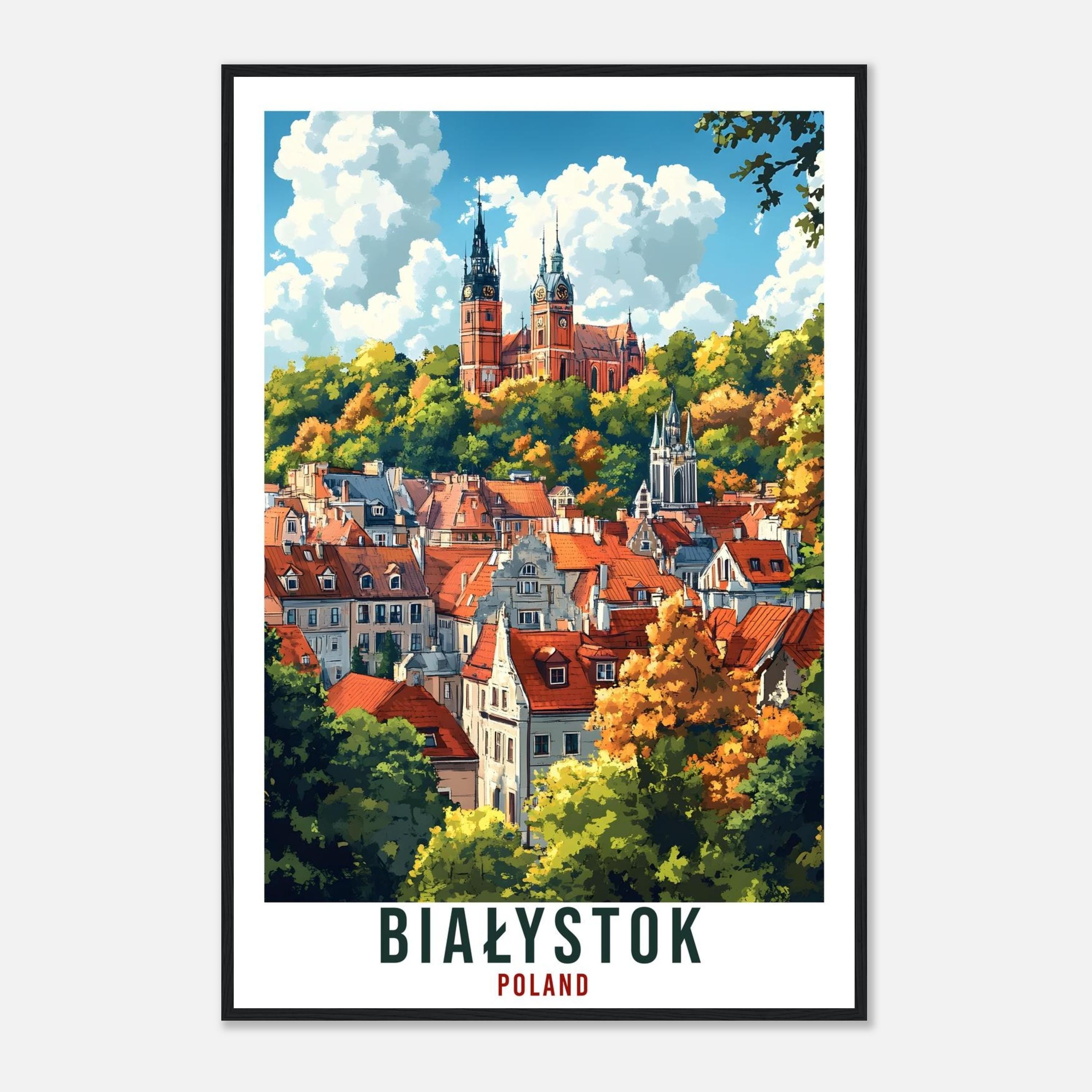 Białystok Travel Print Poland Home Decor Białystok Wall Art Gift Wall Hanging Art Lover Białystok Polish Artwork Travel Poster Poland Travel