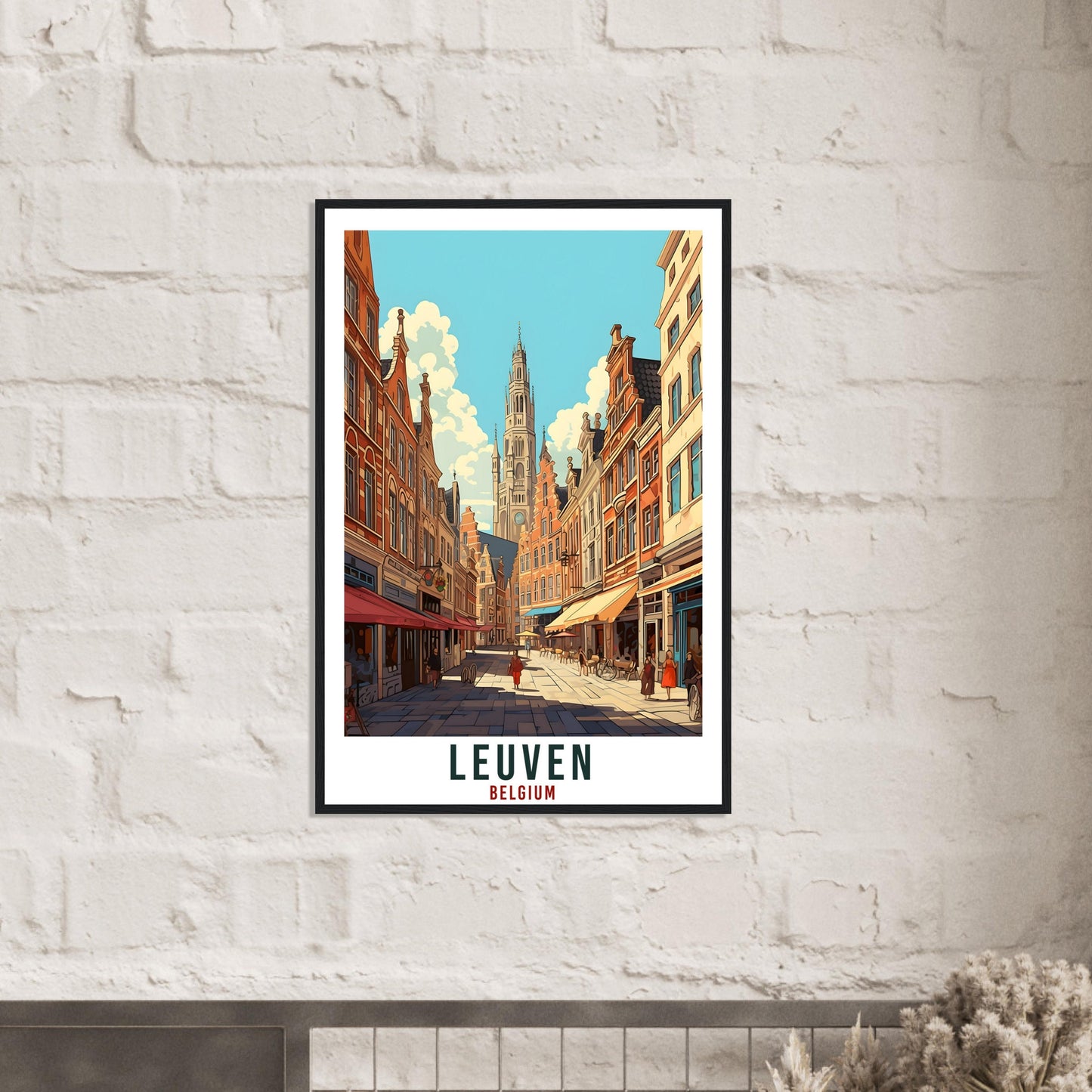 Leuven Travel Poster Wall Art Leuven Belgium Home Décor Artwork Wall Hanging Leuven Art Gifts Leuven Travel Print Belgian Art Lovers Gift