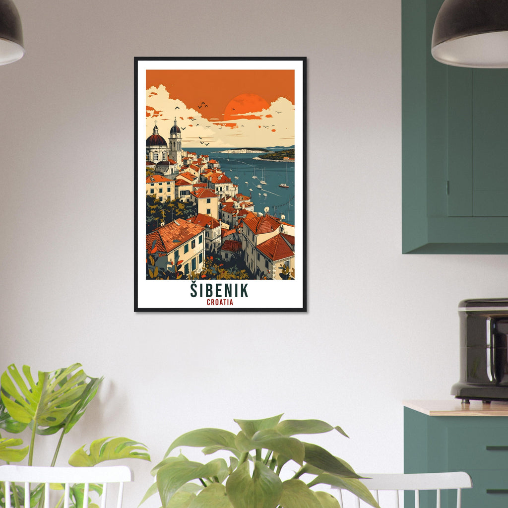 Šibenik Travel Print Croatia Wall Art Wall Hanging Home Décor Šibenik Gift Art Lovers Gift Croatian Artwork Gift Croatia Travel Poster