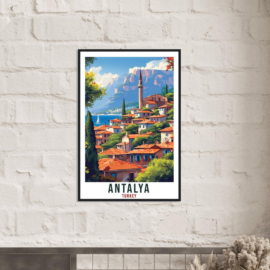Antalya Travel Print Turkey Home Decoration Antalya Turkish City Wall Art Gift Wall Hanging Art Lover Turkey Artwork Antalya Travel Poster