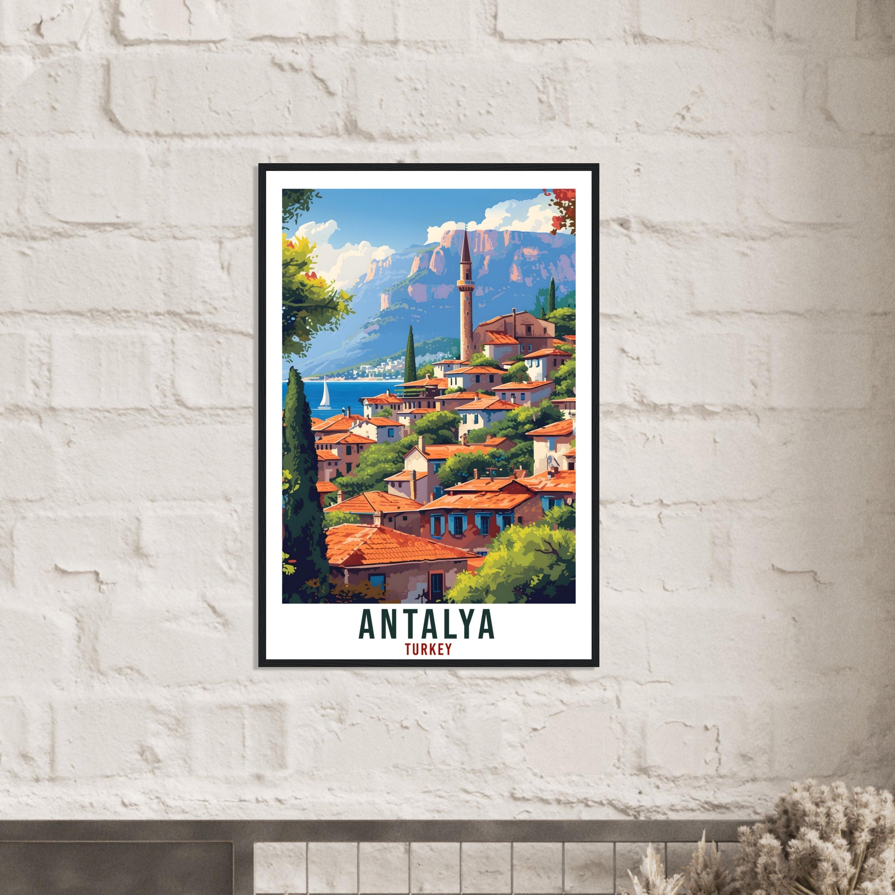 Antalya Travel Print Turkey Home Decoration Antalya Turkish City Wall Art Gift Wall Hanging Art Lover Turkey Artwork Antalya Travel Poster