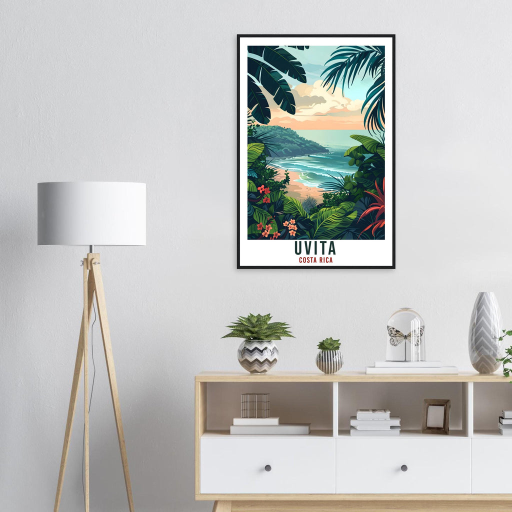 Uvita Costa Rica Travel Print Wall Art Wall Hanging Home Décor Uvita Wall Art Gift Landmark Artwork Travel Art Costa Rica City Travel Poster
