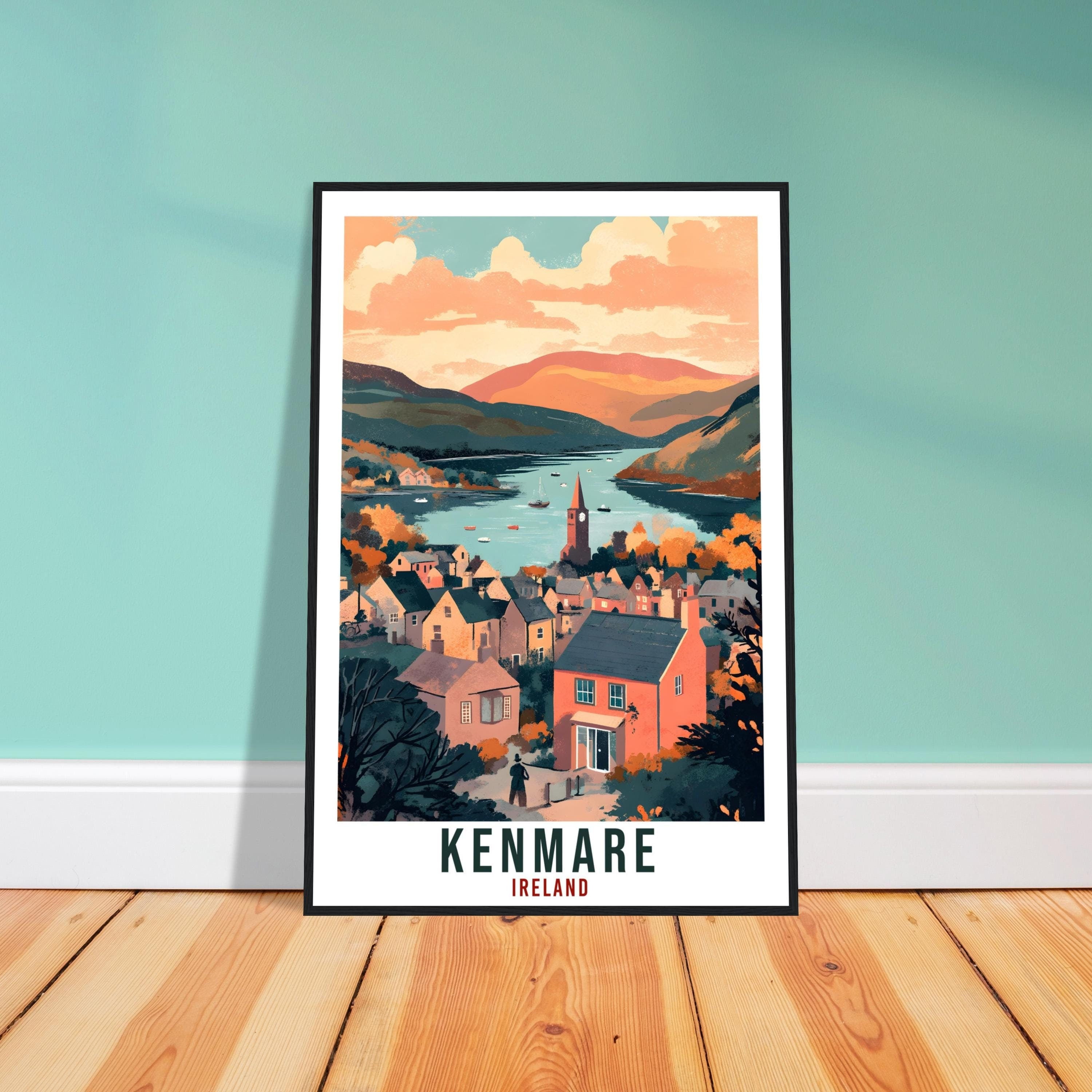 Kenmare Travel Print Ireland Home Decor Kenmare Wall Art Gift Wall Hanging Art Lover Kenmare Irish Artwork Travel Poster Ireland Travel Art