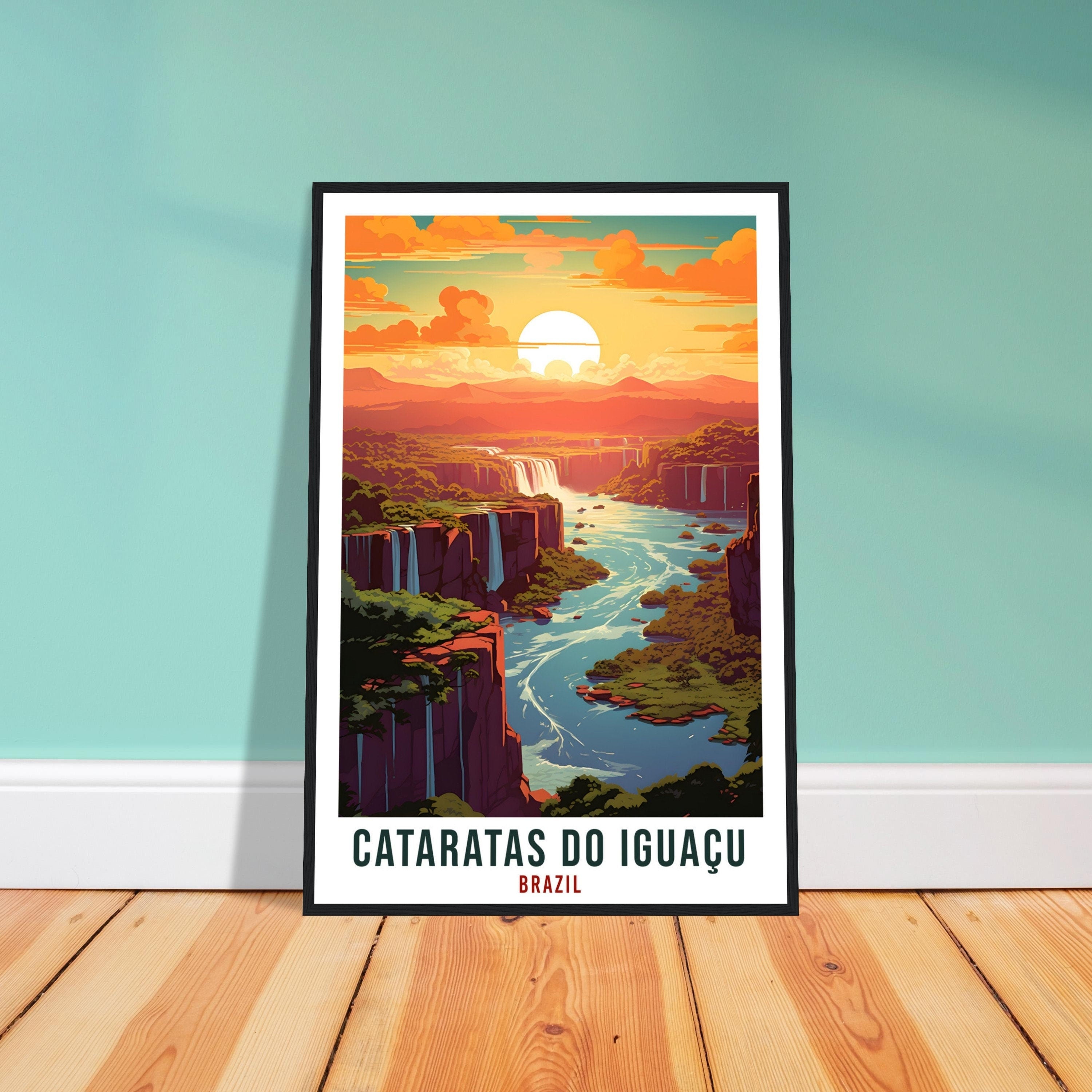 Cataratas Do Iguaçu Travel Print Wall Art Cataratas Do Iguaçu Brazil Wall Hanging Artwork Art Gifts Cataratas Iguaçu Travel Poster Brazil