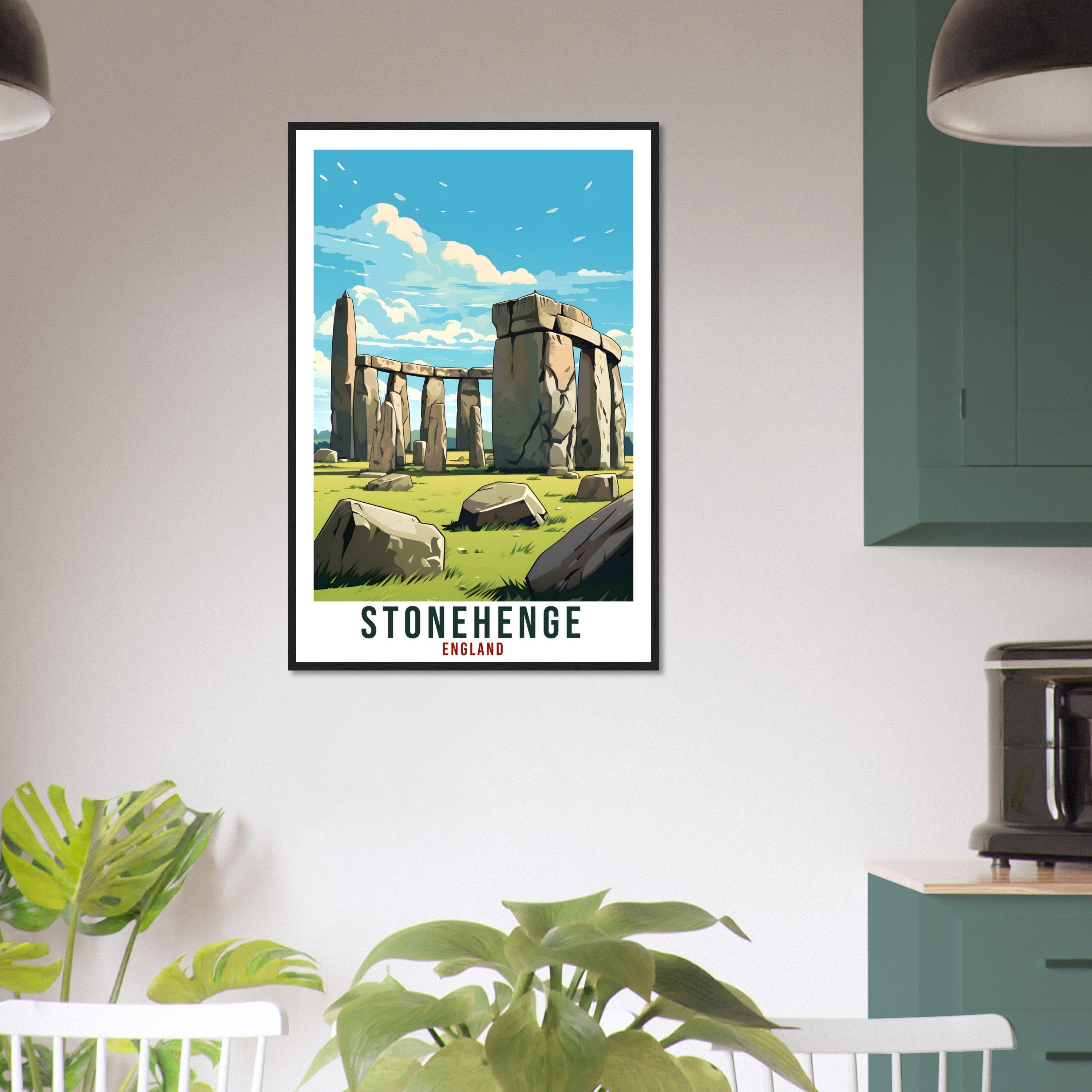 Stonehenge Travel Print English Wall Art Home Decor Wall Hanging Travel Art Gift Stonehenge Travel Poster England Landscape Artwork Gift