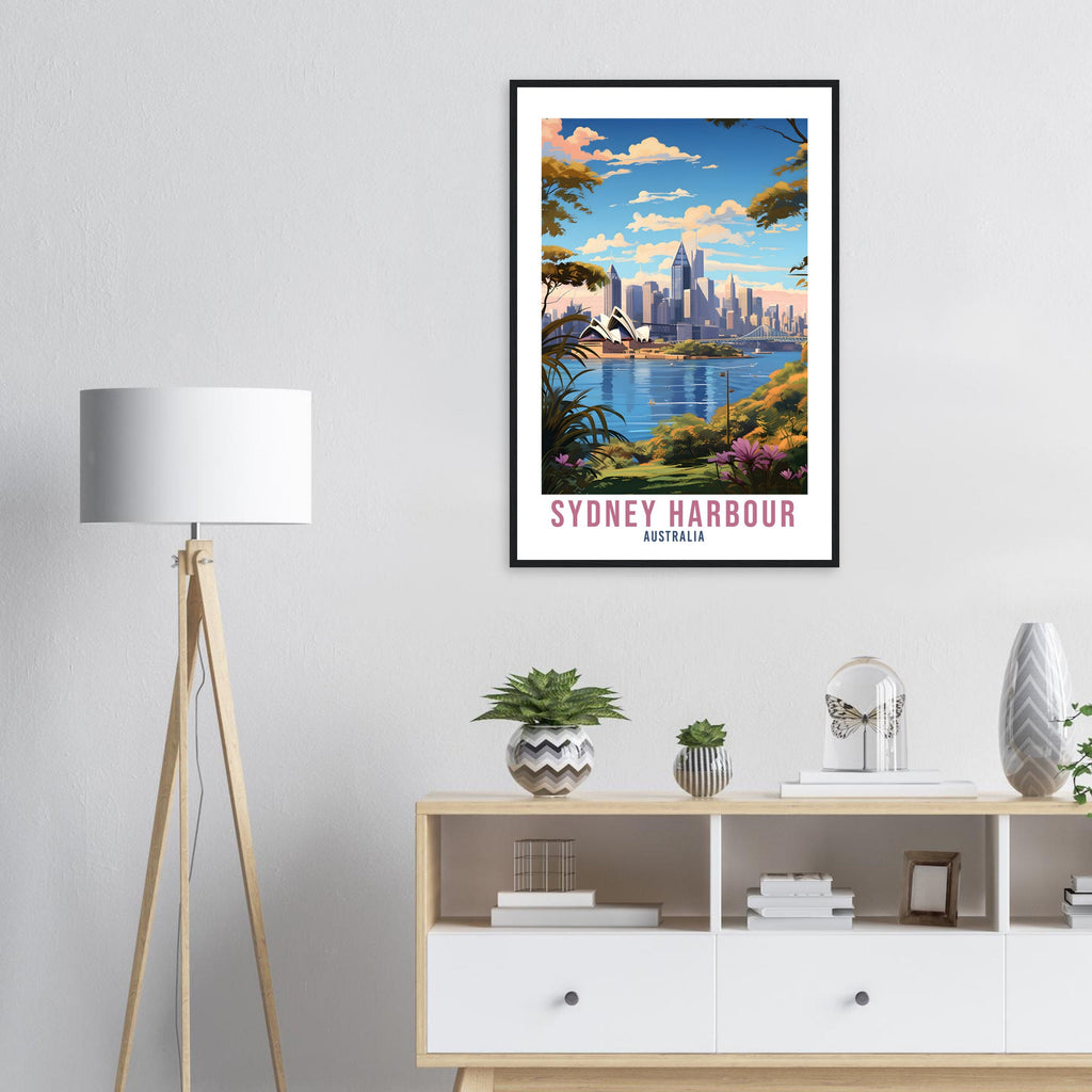 Sydney Harbour Travel Print Wall Art Sydney Australia Wall Hanging Home Décor Sydney Art Gift Australian Art Lover Sydney Travel Poster Art
