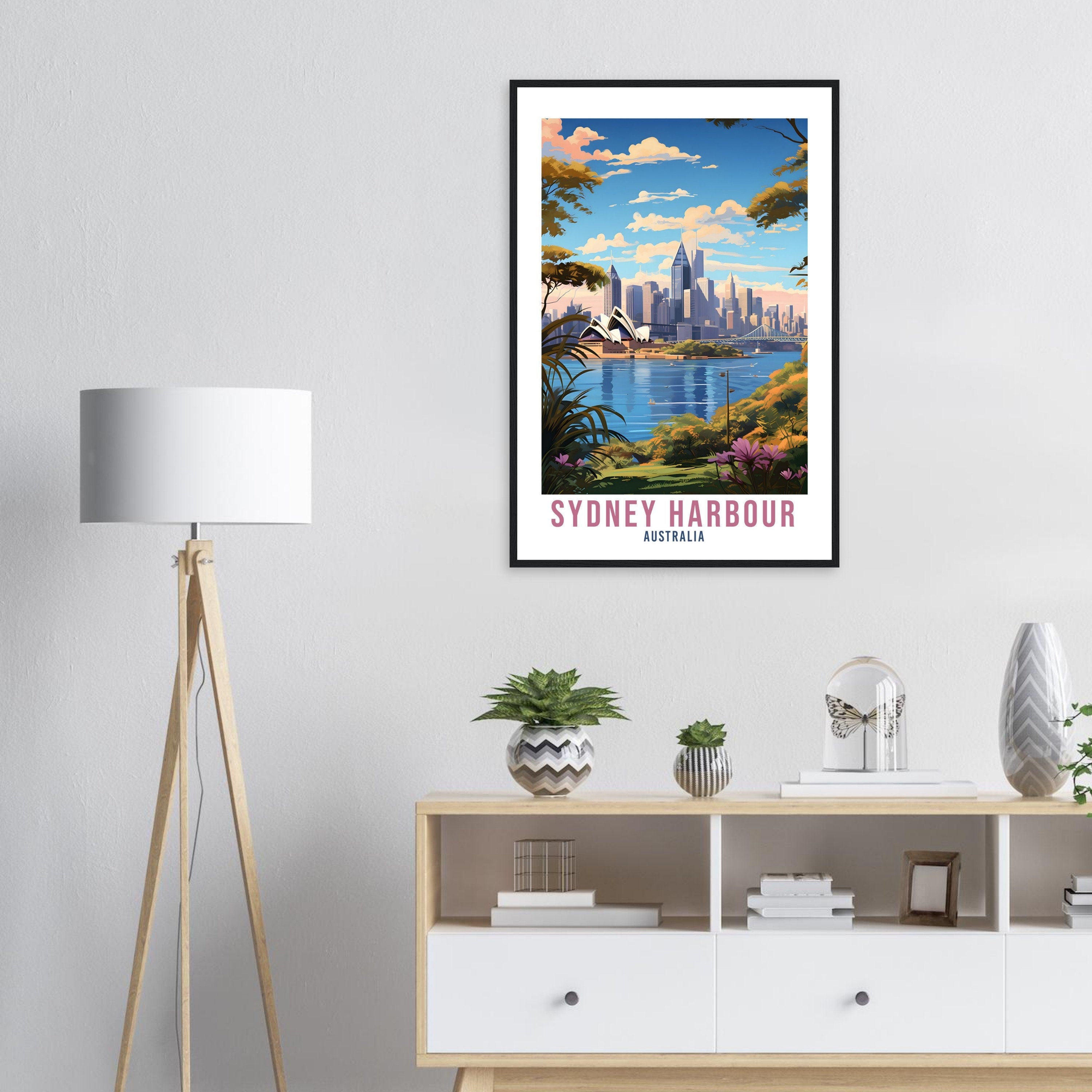 Sydney Harbour Travel Print Wall Art Sydney Australia Wall Hanging Home Décor Sydney Art Gift Australian Art Lover Sydney Travel Poster Art
